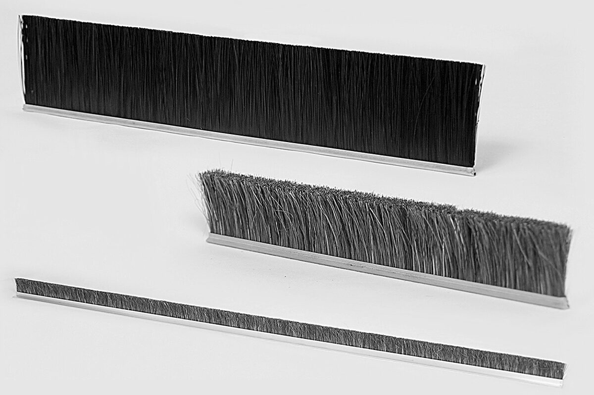 The linear strip brushes with metal profile