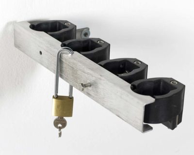 wall fixing 3 anti-theft bar slots with removable padlock