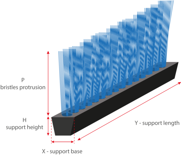 Flexible belt brush for transmission